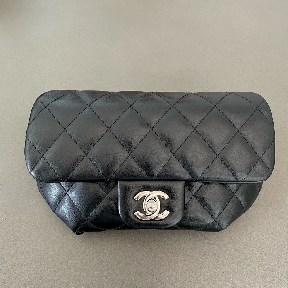 Chanel Uniform Belt Bum Bag Black
